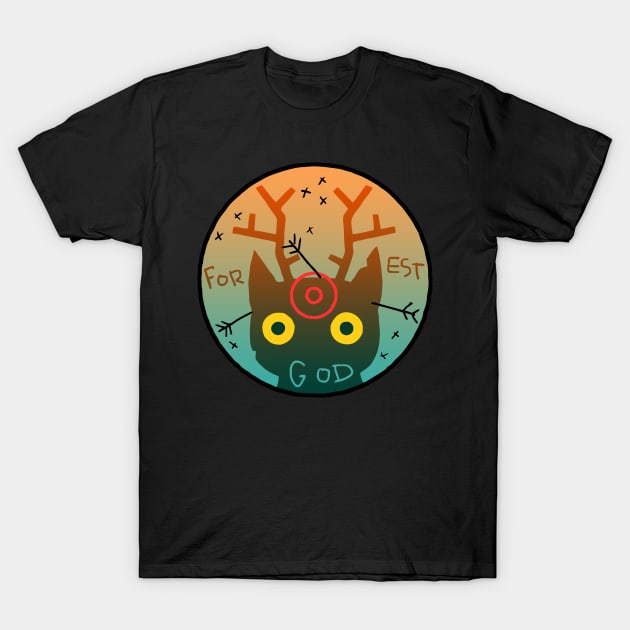 Night In The Woods Forest God T-Shirt by katmargoli